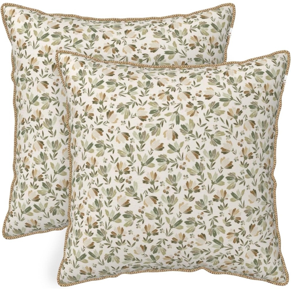 Sage-Green-Beige-Floral-Soft-V - огляд і ціна Pillow Insert 18X18