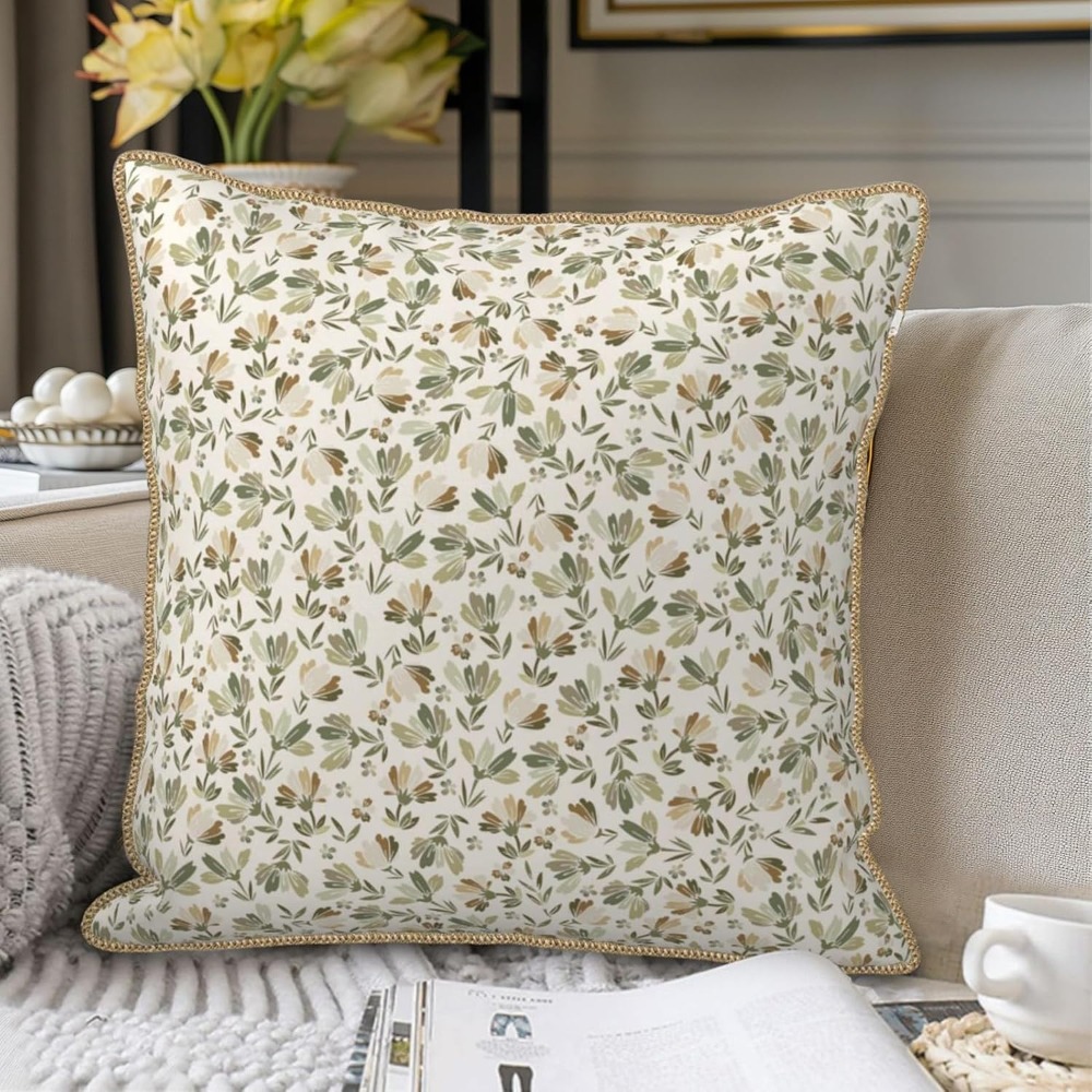 Sage-Green-Beige-Floral-Soft-V - огляд і ціна Pillow Insert 18X18